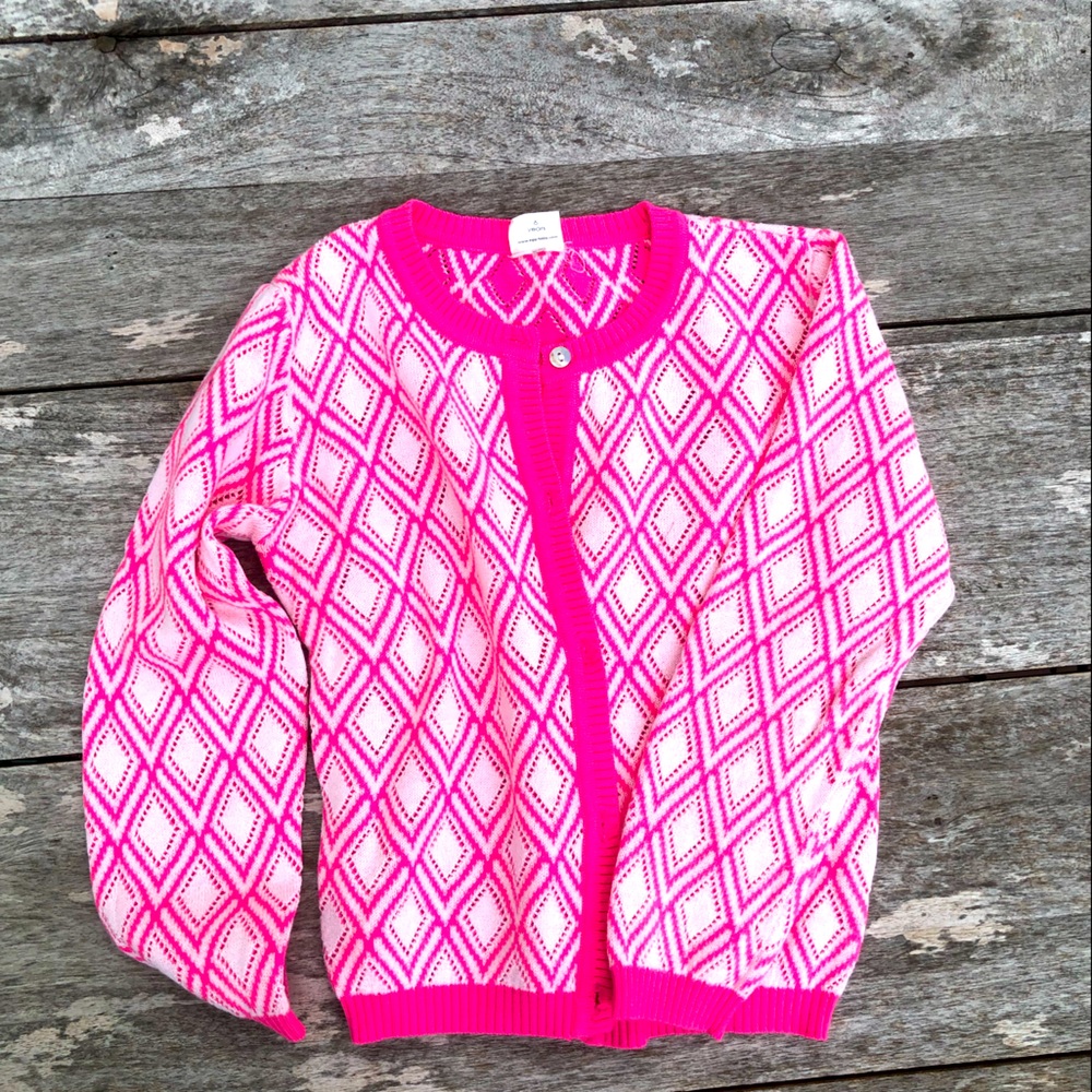 Egg by Susan Lazar diamond pattern sweater.